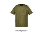 Onitsuka Tiger ropa 4P8D6N374 caqui hombres camiseta ss