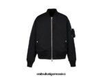 Onitsuka Tiger ropa 4P8D6N379 negro hombres chaqueta de bombardero