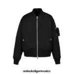 Onitsuka Tiger ropa 4P8D6N379 negro hombres chaqueta de bombardero