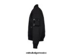 Onitsuka Tiger ropa 4P8D6N379 negro hombres chaqueta de bombardero - Image 3
