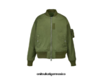 Onitsuka Tiger ropa 4P8D6N383 caqui hombres chaqueta de bombardero