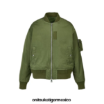 Onitsuka Tiger ropa 4P8D6N383 caqui hombres chaqueta de bombardero