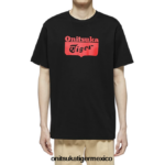 Onitsuka Tiger ropa 4P8D6N384 negro/rojo unisexo camiseta con logo