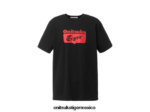 Onitsuka Tiger ropa 4P8D6N384 negro/rojo unisexo camiseta con logo - Image 4