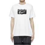 Onitsuka Tiger ropa 4P8D6N385 blanco negro unisexo camiseta con logo