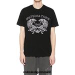 Onitsuka Tiger ropa 4P8D6N386 negro unisexo camiseta gráfica