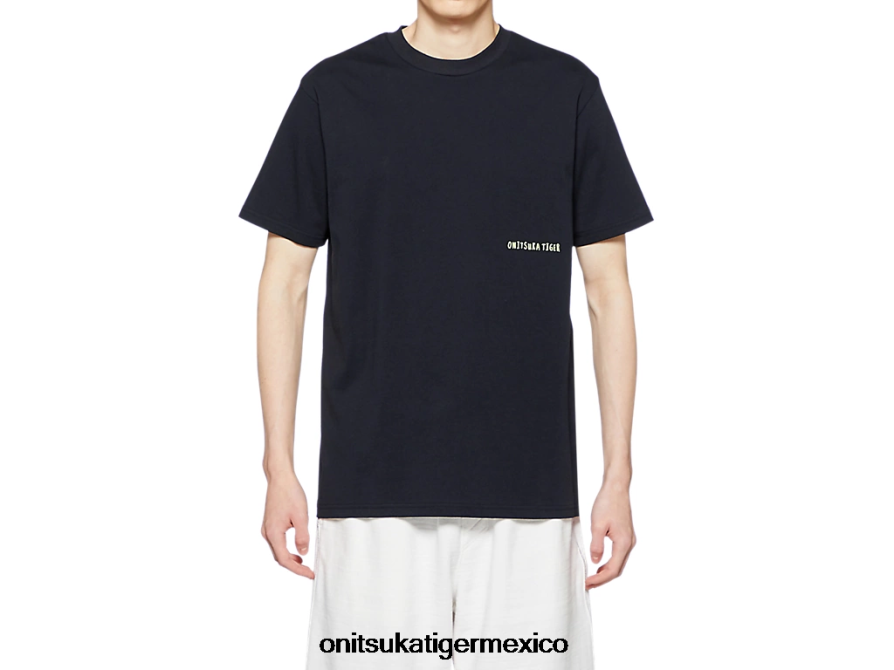 onitsuka_tiger_ropa_4p8d6n387_negro_unisexo_camiseta_grafica.png Onitsuka Tiger ropa 4P8D6N387 negro unisexo camiseta gráfica - Image 1
