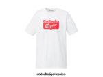 Onitsuka Tiger ropa 4P8D6N388 blanco rojo unisexo camiseta con logo - Image 3