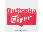 Onitsuka Tiger ropa 4P8D6N388 blanco rojo unisexo camiseta con logo - Image 4