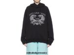 Onitsuka Tiger ropa 4P8D6N392 negro unisexo sudadera con capucha