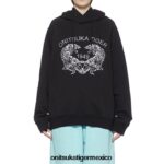 Onitsuka Tiger ropa 4P8D6N392 negro unisexo sudadera con capucha