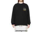Onitsuka Tiger ropa 4P8D6N394 negro unisexo sudadera - Image 3