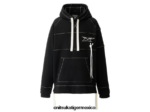 Onitsuka Tiger ropa 4P8D6N397 negro unisexo sudadera - Image 8