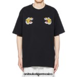 Onitsuka Tiger ropa 4P8D6N400 negro unisexo camiseta gráfica