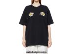 Onitsuka Tiger ropa 4P8D6N400 negro unisexo camiseta gráfica - Image 3