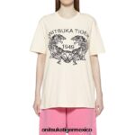Onitsuka Tiger ropa 4P8D6N402 blanco unisexo camiseta gráfica