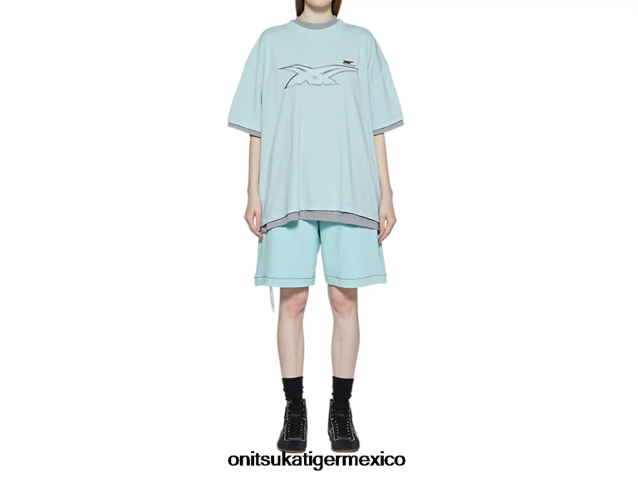 Onitsuka Tiger ropa 4P8D6N411 azul claro/gris unisexo parte superior - Image 26