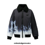 Onitsuka Tiger ropa 4P8D6N416 blanco negro hombres p chaqueta