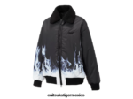 Onitsuka Tiger ropa 4P8D6N416 blanco negro hombres p chaqueta - Image 4