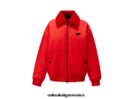 Onitsuka Tiger ropa 4P8D6N419 rojo hombres cazadora holgada