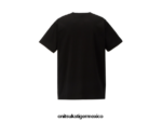 Onitsuka Tiger ropa 4P8D6N424 negro hombres camiseta gráfica - Image 2