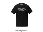 Onitsuka Tiger ropa 4P8D6N424 negro hombres camiseta gráfica