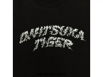 Onitsuka Tiger ropa 4P8D6N424 negro hombres camiseta gráfica - Image 4