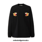 Onitsuka Tiger ropa 4P8D6N431 negro hombres camiseta gráfica