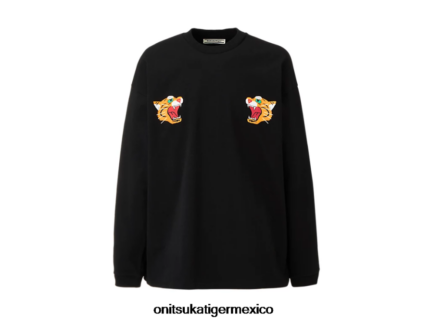 Onitsuka Tiger ropa 4P8D6N431 negro hombres camiseta gráfica