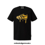 Onitsuka Tiger ropa 4P8D6N433 negro hombres camiseta gráfica