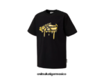 Onitsuka Tiger ropa 4P8D6N433 negro hombres camiseta gráfica - Image 3
