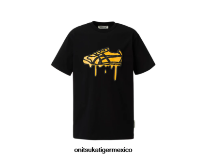 Onitsuka Tiger ropa 4P8D6N433 negro hombres camiseta gráfica