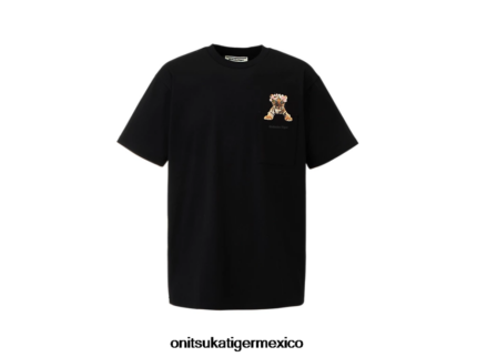 Onitsuka Tiger ropa 4P8D6N434 negro hombres camiseta gráfica