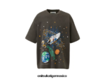 Onitsuka Tiger ropa 4P8D6N435 gris oscuro hombres camiseta gráfica