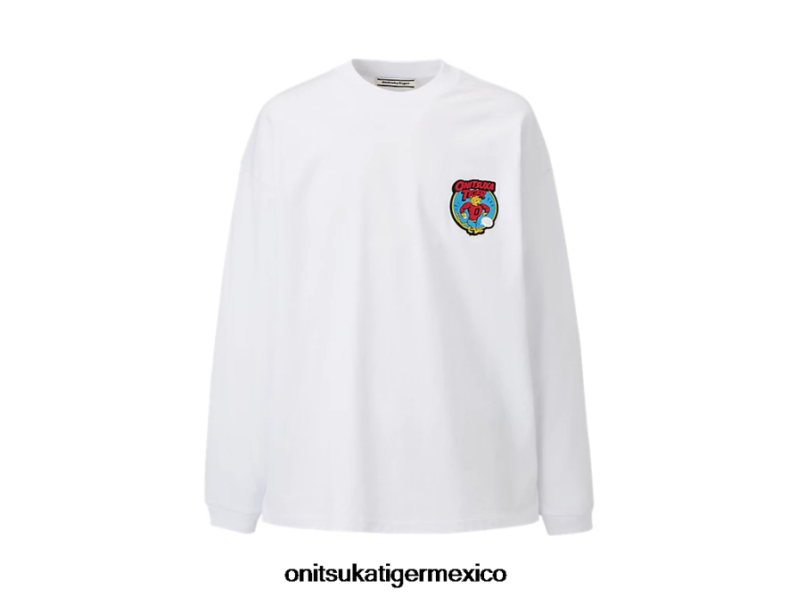 onitsuka_tiger_ropa_4p8d6n440_blanco_hombres_camiseta_grafica.png Onitsuka Tiger ropa 4P8D6N440 blanco hombres camiseta gráfica - Image 1