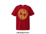 Onitsuka Tiger ropa 4P8D6N441 rojo hombres camiseta gráfica