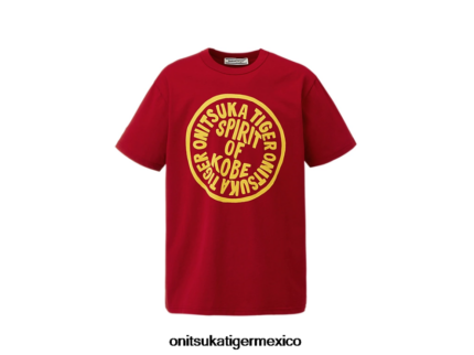 Onitsuka Tiger ropa 4P8D6N441 rojo hombres camiseta gráfica