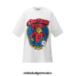 Onitsuka Tiger ropa 4P8D6N442 blanco hombres camiseta gráfica