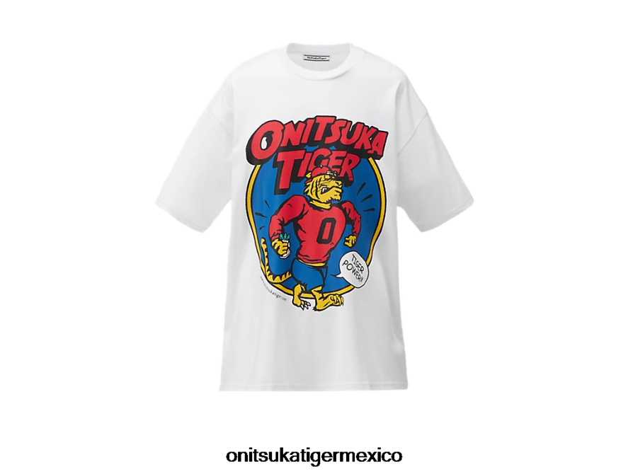 onitsuka_tiger_ropa_4p8d6n442_blanco_hombres_camiseta_grafica.png Onitsuka Tiger ropa 4P8D6N442 blanco hombres camiseta gráfica - Image 1
