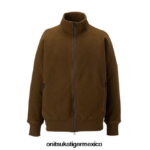 Onitsuka Tiger ropa 4P8D6N445 aceituna hombres cazadora holgada