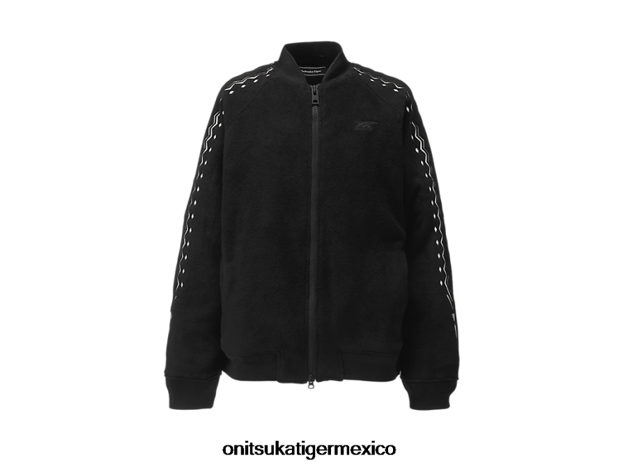 onitsuka_tiger_ropa_4p8d6n447_blanco_negro_hombres_chaqueta.png Onitsuka Tiger ropa 4P8D6N447 blanco negro hombres chaqueta - Image 1
