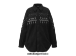 Onitsuka Tiger ropa 4P8D6N448 blanco negro hombres camisa de gran tamaño