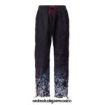 Onitsuka Tiger ropa 4P8D6N464 negro/rojo hombres pantalones de chándal