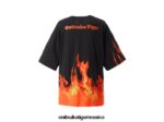 Onitsuka Tiger ropa 4P8D6N465 negro/naranja hombres camiseta gráfica ss - Image 2