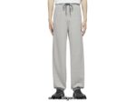 Onitsuka Tiger ropa 4P8D6N473 cuero gris unisexo pantalones deportivos - Image 3