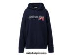 Onitsuka Tiger ropa 4P8D6N479 azul marino oscuro unisexo sudadera con capucha