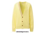 Onitsuka Tiger ropa 4P8D6N480 amarillo claro unisexo cárdigan de punto