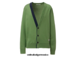 Onitsuka Tiger ropa 4P8D6N481 verde brillante unisexo cárdigan de punto