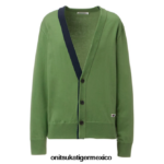 Onitsuka Tiger ropa 4P8D6N481 verde brillante unisexo cárdigan de punto