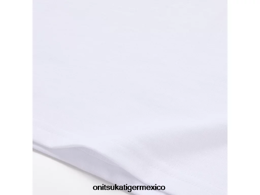 Onitsuka Tiger ropa 4P8D6N482 oro blanco real/rico unisexo camiseta con logo - Image 6